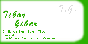 tibor giber business card
